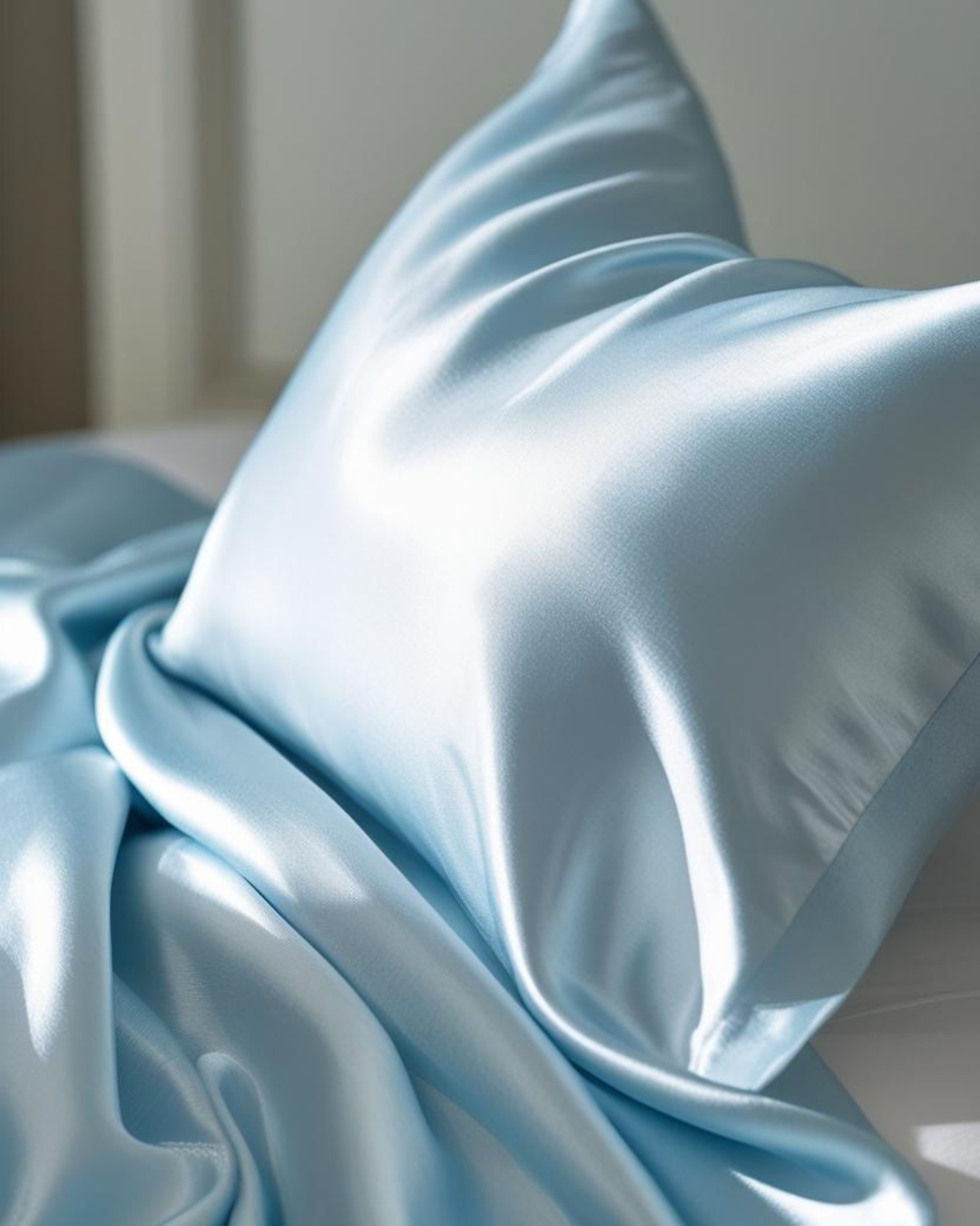 Premium Silk Kussensloop Licht Blauw